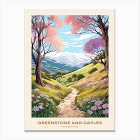 Greenstone And Caples New Zealand Hike Poster Canvas Print