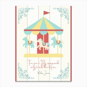 Children Carousel Poster Canvas Print