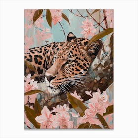Floral Ornamental Leopard 4 Canvas Print