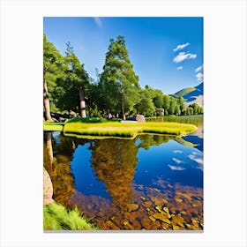 Lake In The Mountains Canvas Print