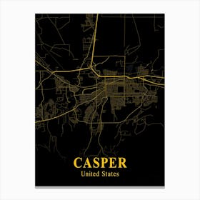 Casper Gold City Map 1 Canvas Print