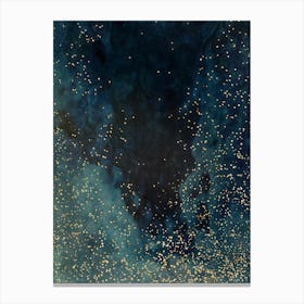 Galaxy - Vertical Petrol Canvas Print