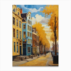 7.Streets of Amsterdam, Van Gogh, frescoes. Canvas Print