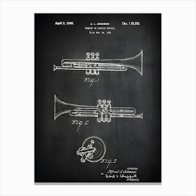 Trumpet Player Gift, Trumpet Teacher Gift, Trumpet, Trumpet Gifts, Trumpet Art, Trumpet Decor,Trumpet Blueprint Patent,Trumpet Poster,Mt7551 Canvas Print