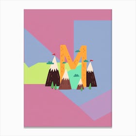 Kids Initials M 1 Canvas Print