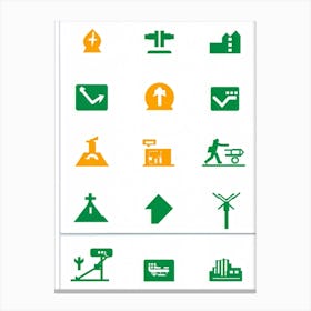 A Modern And Comprehensive Collection Of Pictograms A Mix Of Environmental And Construction Pictogr (7) Canvas Print