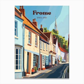 Frome England Vibrant Travel Illustration Canvas Print