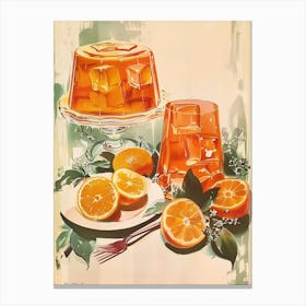 Retro Orange Jelly Vintage Cookbook Inspired 1 Canvas Print