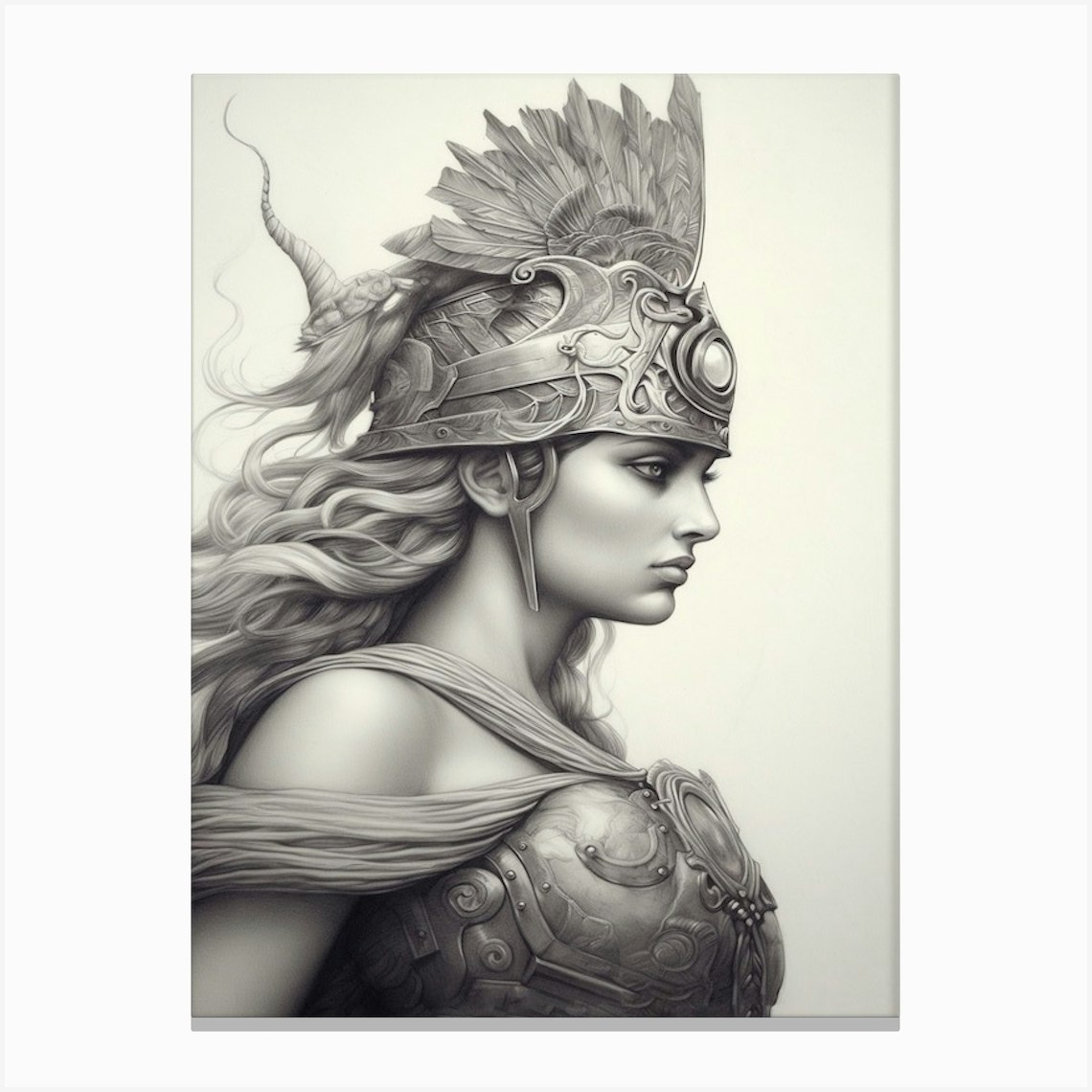athena goddess drawing