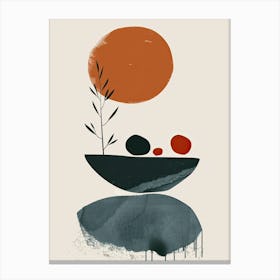 Radiant Verses In Atomic Echoes Mid Century Style Canvas Print