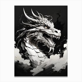 Black Dragon S Roar Canvas Print