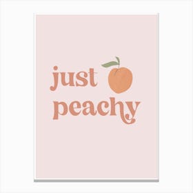 Just Peachy Retro Vintage Font 1 Canvas Print