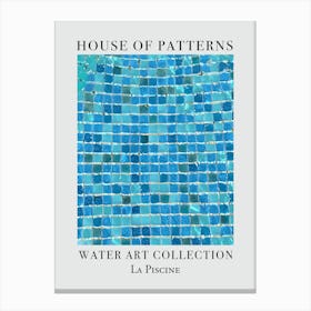 House Of Patterns La Piscine Water 5 Canvas Print