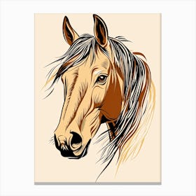 Horse Head Vector Canvas Print