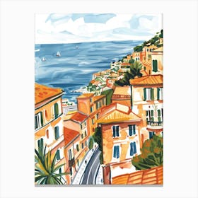 Travel Poster Happy Places Monaco 1 Canvas Print