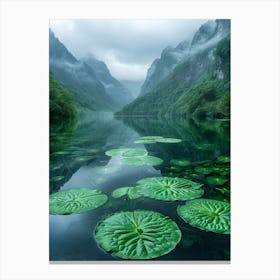 Lily Pads In A Lake Canvas Print