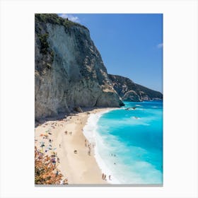 Paradise Beach In Greece Canvas Print