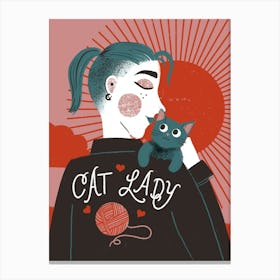 Cat Lady 1 Canvas Print