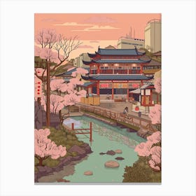 Nagoya Travel Illustration 3 Canvas Print