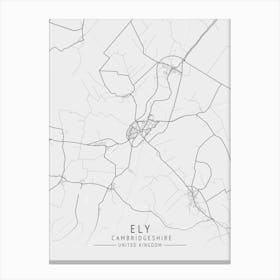 Ely Map Canvas Print