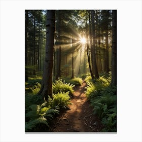 Ferns In The Forest 5 Canvas Print