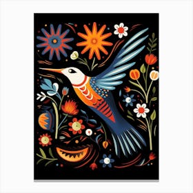 Folk Bird Illustration Common Tern Canvas Print