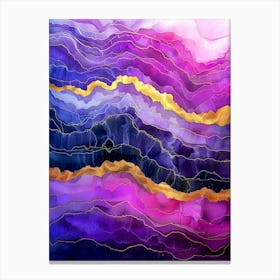 Abstract Purple And Gold Abstract Background Canvas Print