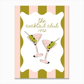 The Cocktail Club Canvas Print