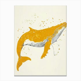 Yellow Humpback Whale 2 Canvas Print