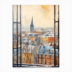 Winter Cityscape Copenhagen Denmark 3 Canvas Print