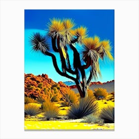 Joshua Trees In Mojave Desert Nat Viga Style  (4) Canvas Print