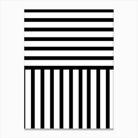 Black And White Stripes 12 Canvas Print