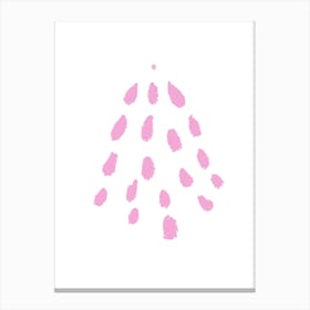 Abstract Pink Droplet Pattern – Minimalist Modern Art Canvas Print