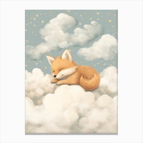 Sleeping Baby Fox 4 Canvas Print