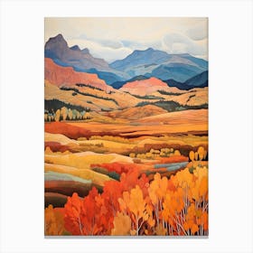 Autumn National Park Painting Rocky Mountain National Park Colorado Usa 2 Canvas Print