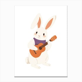 Bunny Playing Guitar Canvas Print