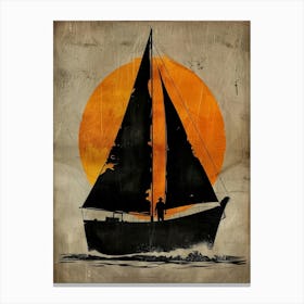 Sunset Sailboat Canvas Print Canvas Print