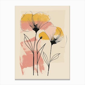 Anchorage Flower Market Boho Minimalist Style Canvas Print