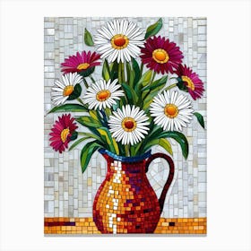 Daisies In A Vase 7 Canvas Print