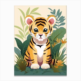 Baby Animal Illustration  Tiger 1 Canvas Print