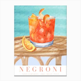 Negroni Print Canvas Print