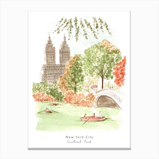 New York Central Park Travel Canvas Print