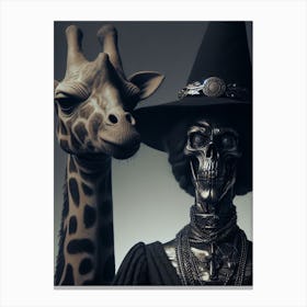 Witch And Giraffe Canvas Print