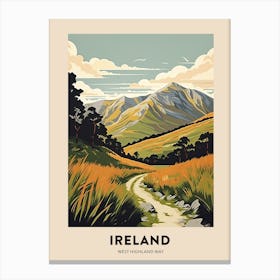 West Highland Way Ireland 2 Vintage Hiking Travel Poster Canvas Print