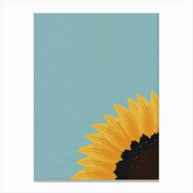 Vintage Minimal Art Sunflower Canvas Print