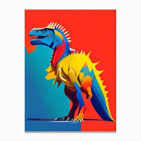 Kritosaurus 1 Primary Colours Dinosaur Canvas Print