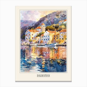 Dalmatian Colourful Watercolour 1 Poster Canvas Print