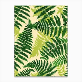 Pattern Poster Leatherleaf Fern 2 Canvas Print