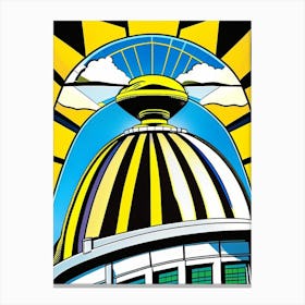 Observatory Dome Bright Comic Space Canvas Print