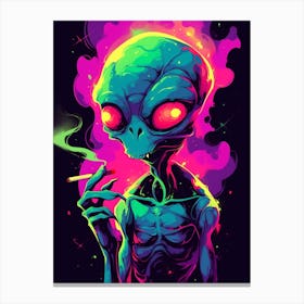 Psichedelic Alien Canvas Print
